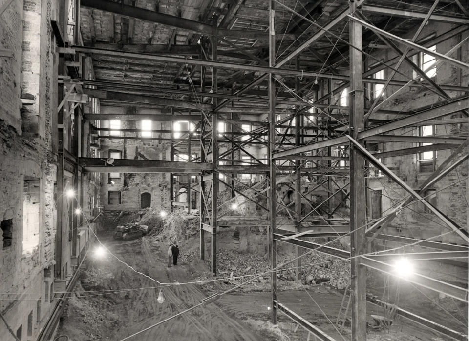 Photos of a White House gut renovation shell circa 1950