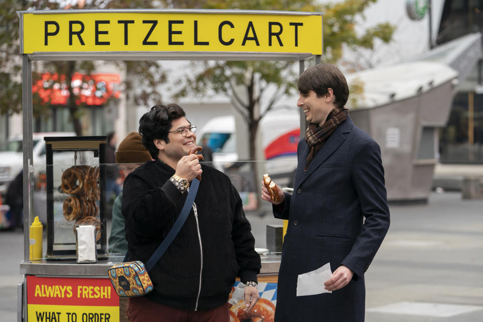 Harvey Guillén and Al Roberts in “What We Do in the Shadows” - Credit: Russ Martin/FX