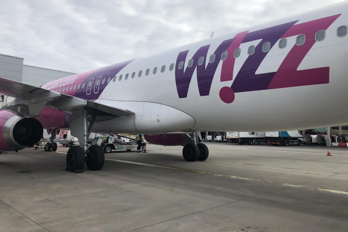 Homeward bound: Wizz Air plane at Luton airport (Simon Calder)