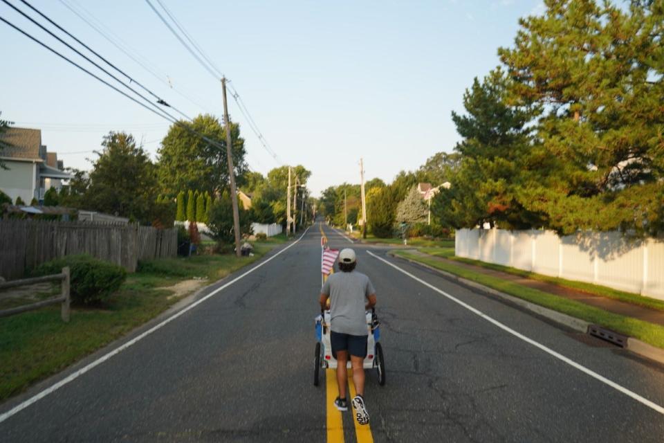 When Tommy Pasquale shared his idea of pushing a shopping cart across the country, his family thought he was joking. “But they’ve all been pretty supportive, and they are trying to help me out in as many ways as they can even from a distance," he said.