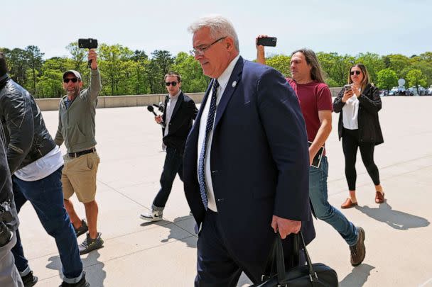 PHOTO: Joe Murray, attorney for Rep. George Santos, arrives at Federal Court, May 10, 2023 in Central Islip, New York. (Michael M. Santiago/Getty Images)