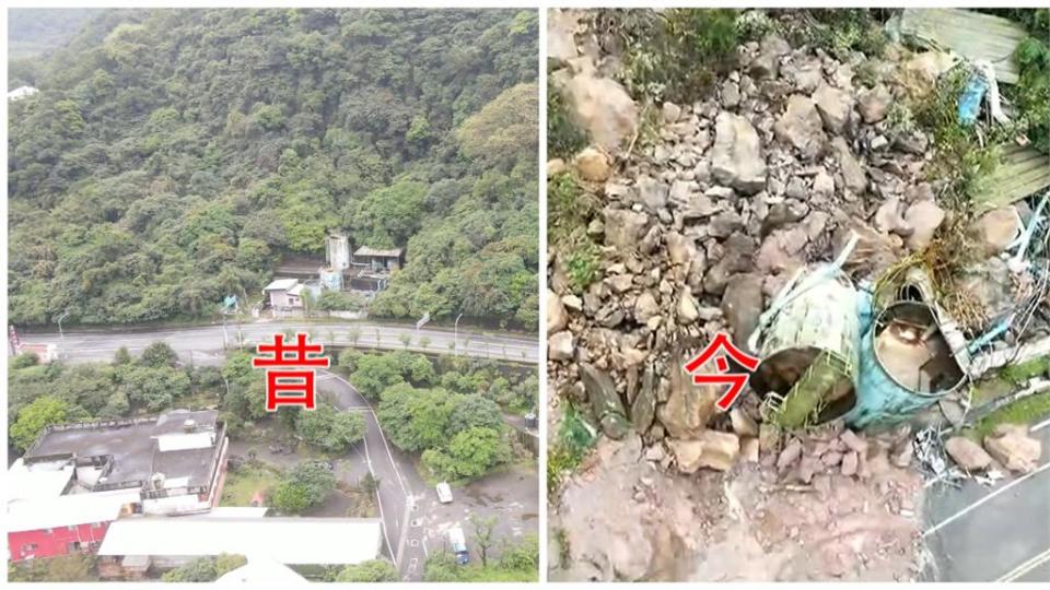 聞石頭掉落聲急逃！淨水廠員工躲死劫　陽金公路坍方壓垮「3大快濾筒」