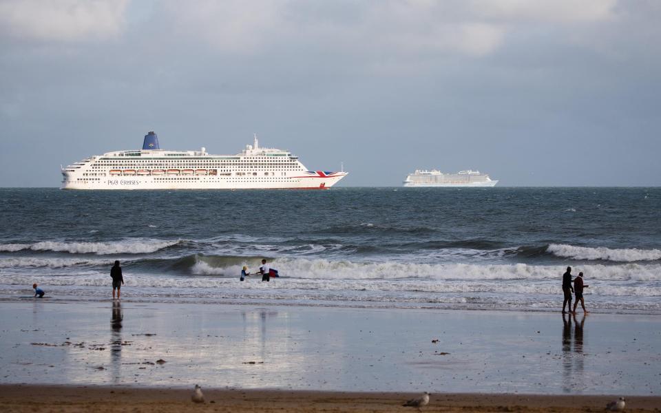 Ships belonging to P&O Cruises are dotted around England's south coast - David Cliff