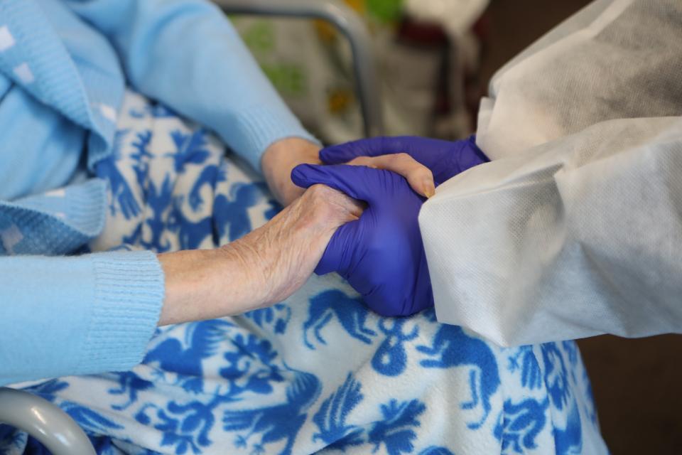 <p>The guidance has changed for care home visits during the third lockdown</p> (PA)