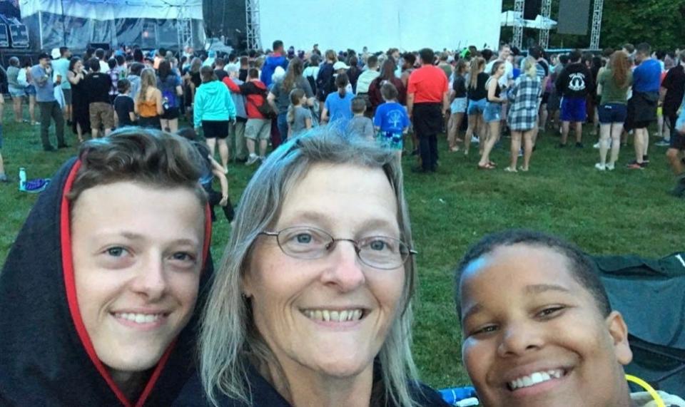 Julia Remp of Billings, Montana is shown at last summer's Alive Music Festival with her sons, Zeke (left) and Trey. The family is returning to this week's event at Atwood Lake Park.