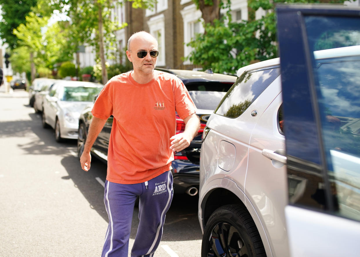 Prime Minister Boris Johnson's senior aid Dominic Cummings leaves his north London home, as lockdown questions continue to bombard the Government with the Prime Minister facing pressure to sack his closest aide after it emerged that he travelled to his parents' home despite coronavirus-related restrictions.