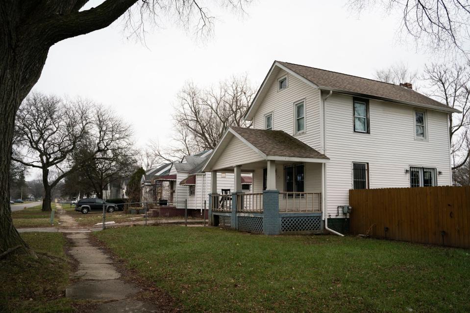 The home where Zy'Aire Mitchell, 12, and LaMar Mitchell, 9, died after being trapped in a house fire last May, sits one block away from fire station #6 in Flint, Thursday, Jan. 12, 2023.