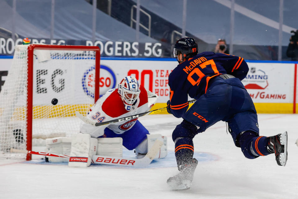 Connor McDavid's mind-bending marker versus the Canadiens was one of like 8,000 absurd solo highlights produced by No. 97 this season. (Getty)