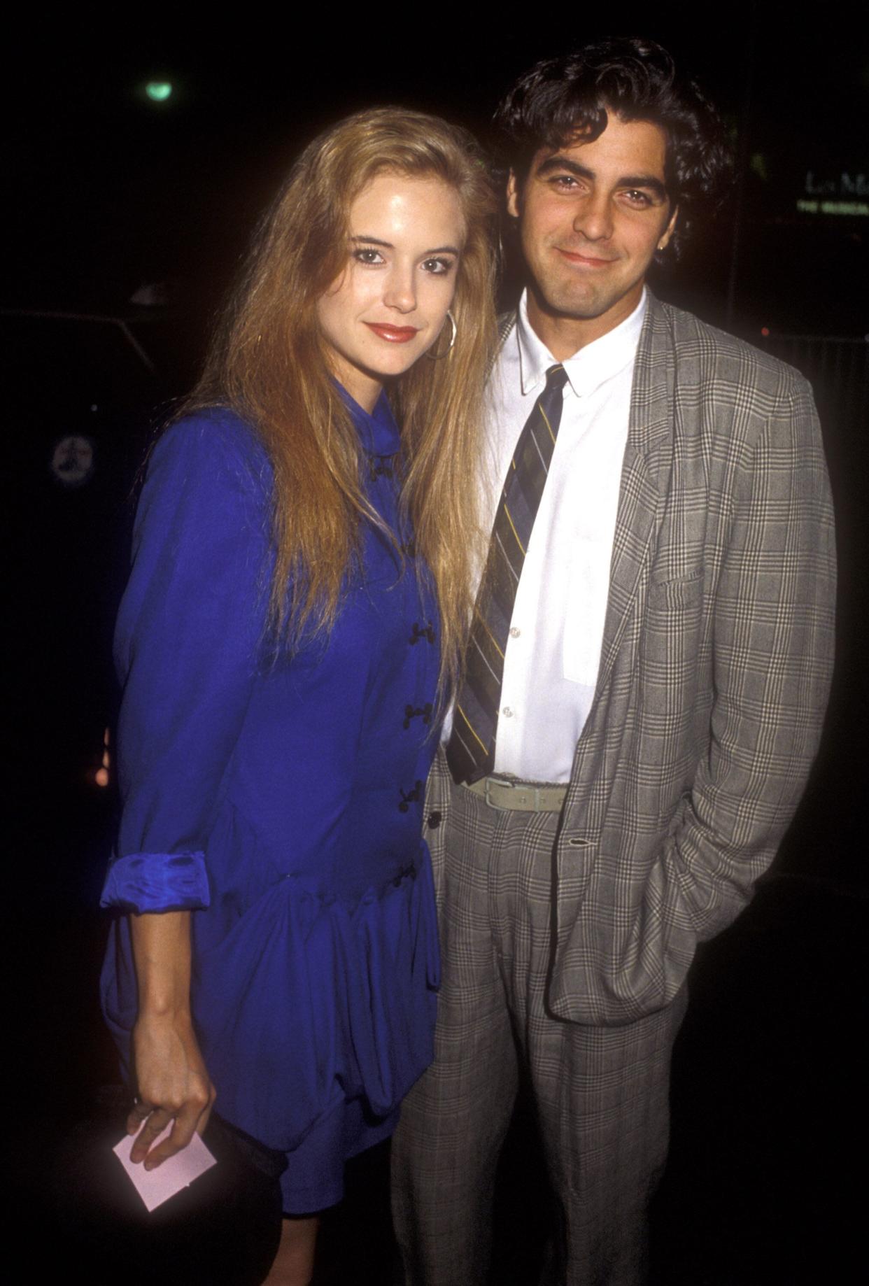 Kelly Preston and Clooney at the ABC TV Affiliates Fall Launch at the Century Plaza Hotel.