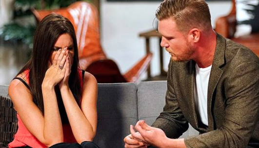 Dean told Tracey about his affair with Davina on Sunday night's MAFS episode. Source: Nine