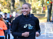 Instead of staying put at Iowa State, Jones enrolled at LSU to follow the path of her role model Kim Carson. Jones won the 60m hurdles at the 2003 NCAA Championships and followed up the win in 2004 earning the NCAA title in the 100m hurdles. Jones failed to qualify for the 2004 Olympics and briefly considered retiring from track.