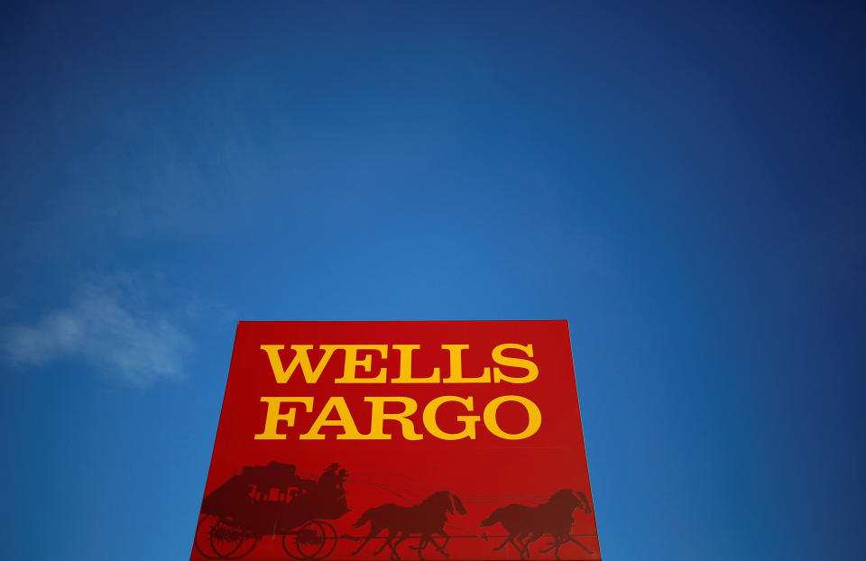 A Wells Fargo branch is seen in the Chicago suburb of Evanston, Illinois, U.S. REUTERS/Jim Young