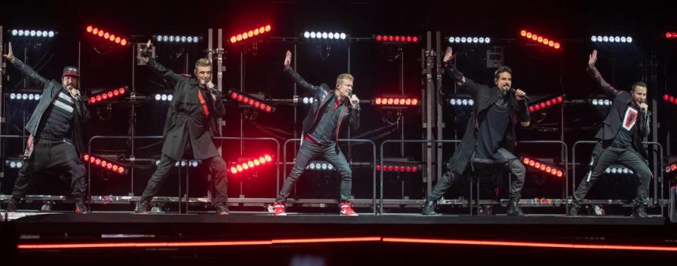 Backstreet Boys bring their “DNA World Tour” to Raleigh, N.C.’s PNC Arena Tuesday night Aug. 20, 2019.