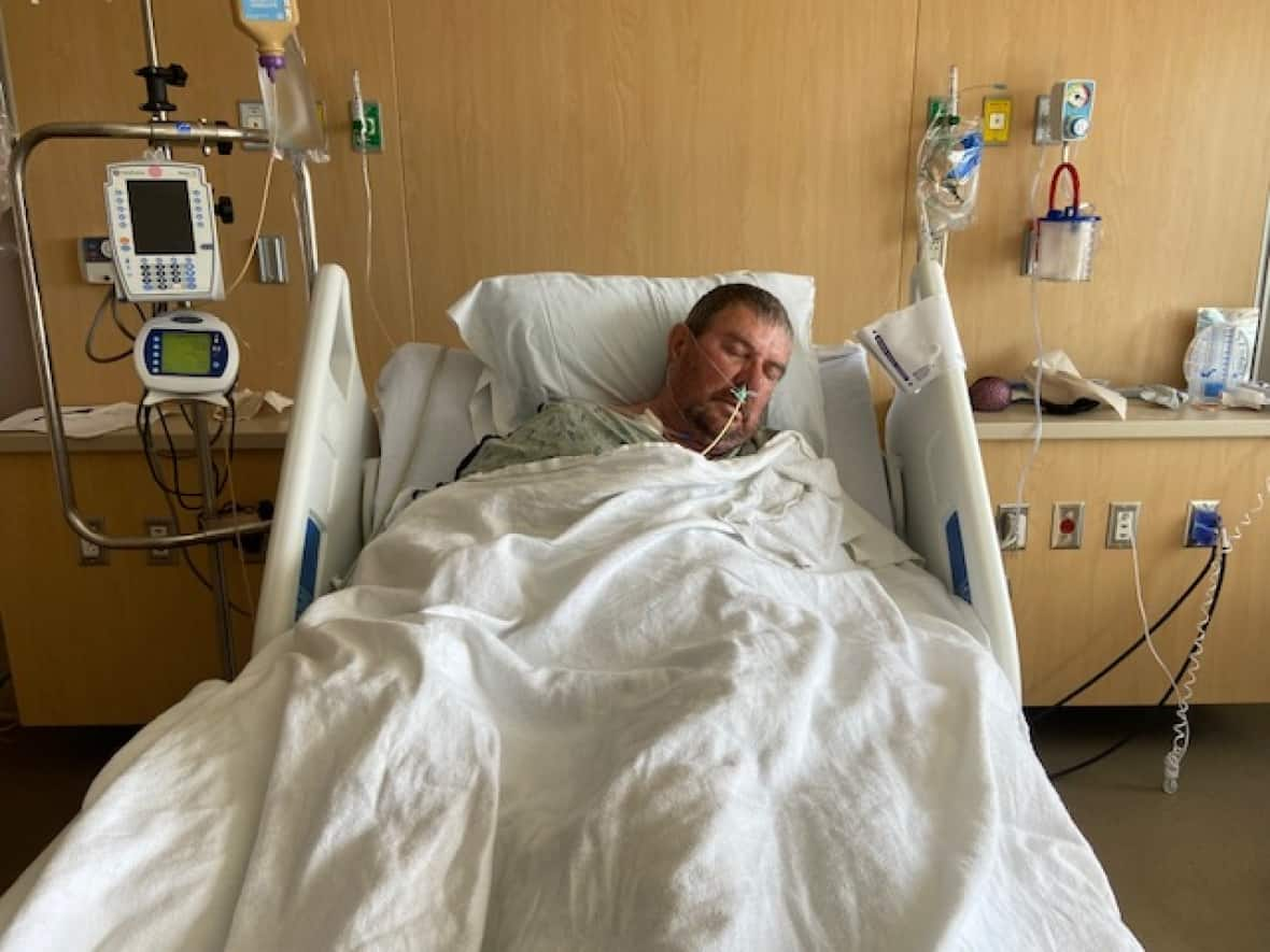 Louis Lamothe suffered a stroke on the morning of Feb. 3 in Yuma, Arizona. Two weeks into his hospital stay there, the family was shocked to learn his insurance company, Blue Cross, had denied his medical claim.  (Submitted by Rebecca Fee - image credit)