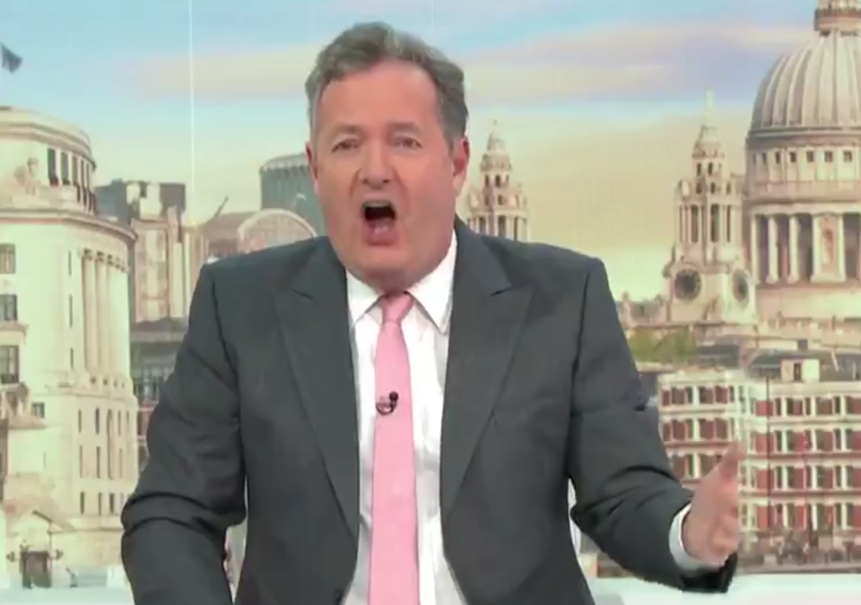 Piers Morgan appears on Good Morning Britain. 