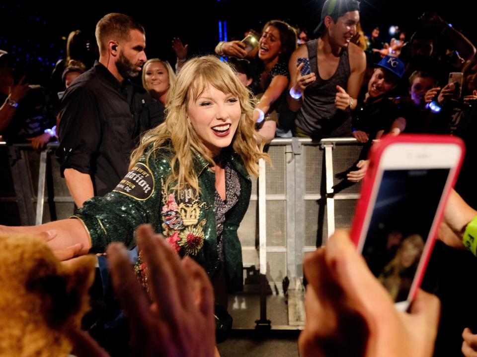 Taylor Swift performs onstage during the Taylor Swift reputation Stadium Tour at FedExField on July 10, 2018 in Landover, Maryland.