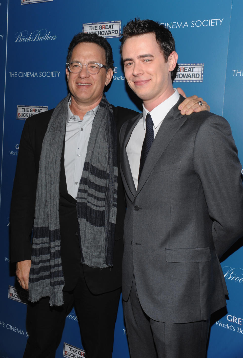 Tom and Colin Hanks at an event