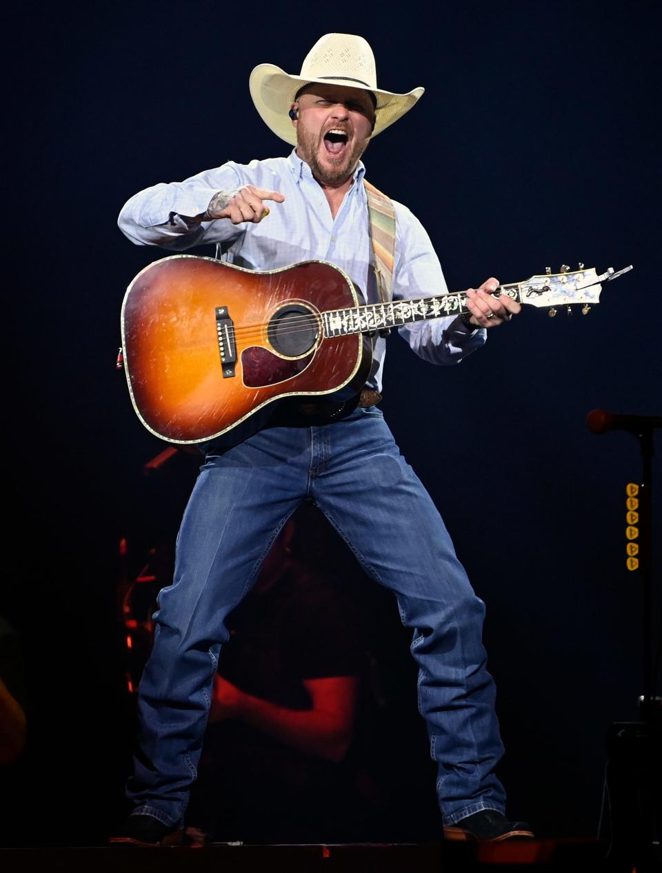 Cody Johnson performs at Bridgestone Arena on Friday, Feb. 2, 2024, in Nashville, Tenn.