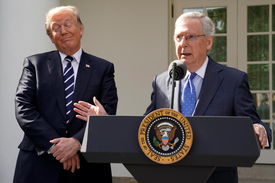 Mitch McConnell with Donald Trump