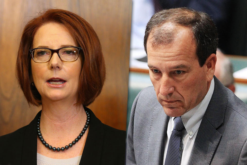 2013 schoss Mal Brough über das Ziel hinaus. Der Oppositionspolitiker verlor vor der Parlamentswahl die Nerven und beleidigte die australische Premierministerin Julia Gillard. Im Menü für eine Spendengala ließ er eine Wachtel nach der Politikerin benennen. Diese hätte kleine Brüste und breite Oberschenkel. (Bild-Copyright: Cameron Spencer/Getty Images, Stefan Postles/Getty Images)