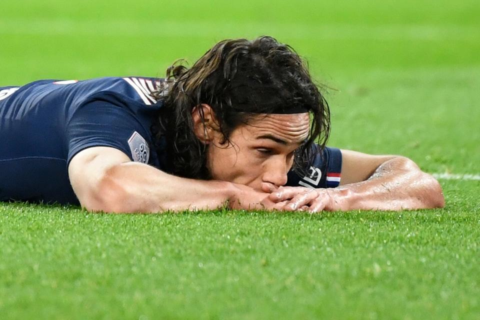 Want to know where Edinson Cavani will be after the transfer window closes? So do we. (Photo by BERTRAND GUAY/AFP via Getty Images)