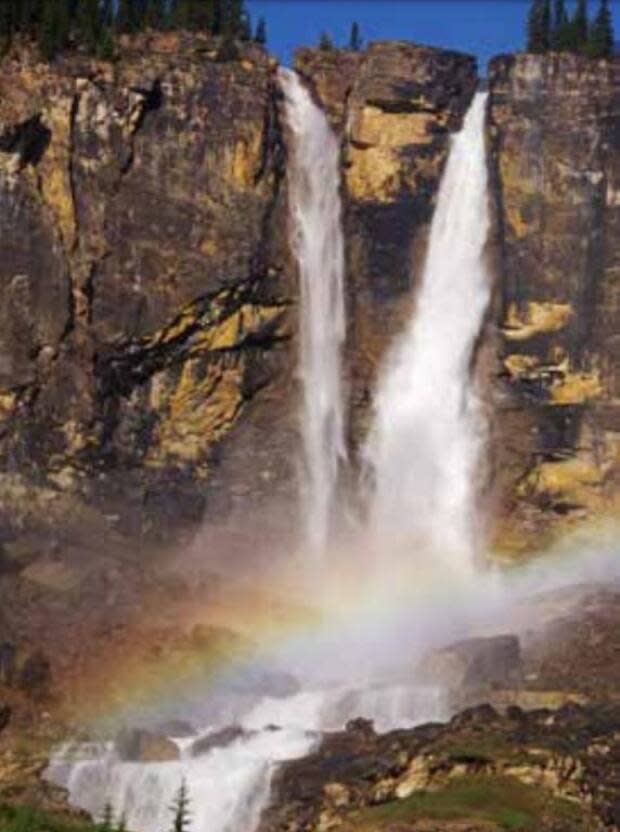 Twin Falls in Yoho National Park is a bit more challenging for family hikers, requiring about three hours of walking from the parking lot. 