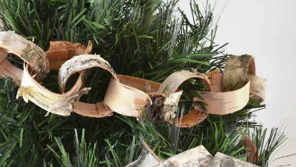 christmas garland ideas natural birch bark paper garland