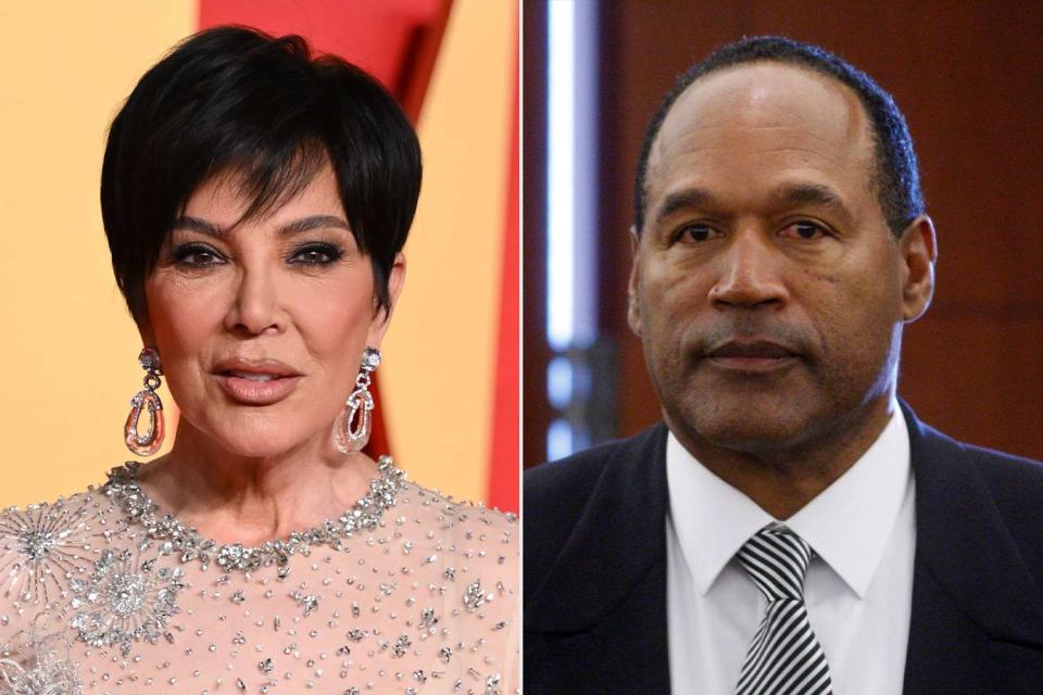 <p>Isaac Brekken-Pool/Getty </p> Kris Jenner and O.J. Simpson