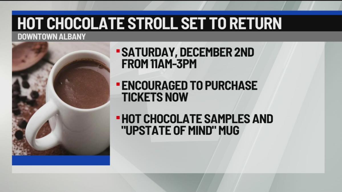 Hot chocolate stroll set to return in downtown Albany