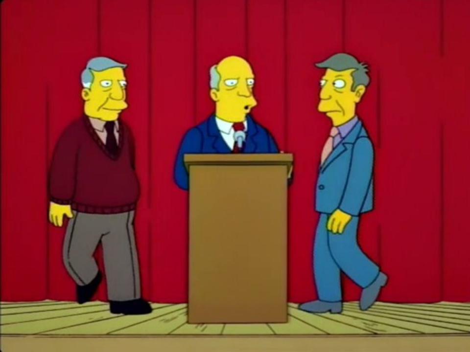 Seymour Skinner, Superintendent Chalmers, and ‘Seymour Skinner’ in ‘The Principal and the Pauper' (Fox)