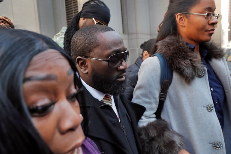 Michael Thomas departs after a court hearing in New York City