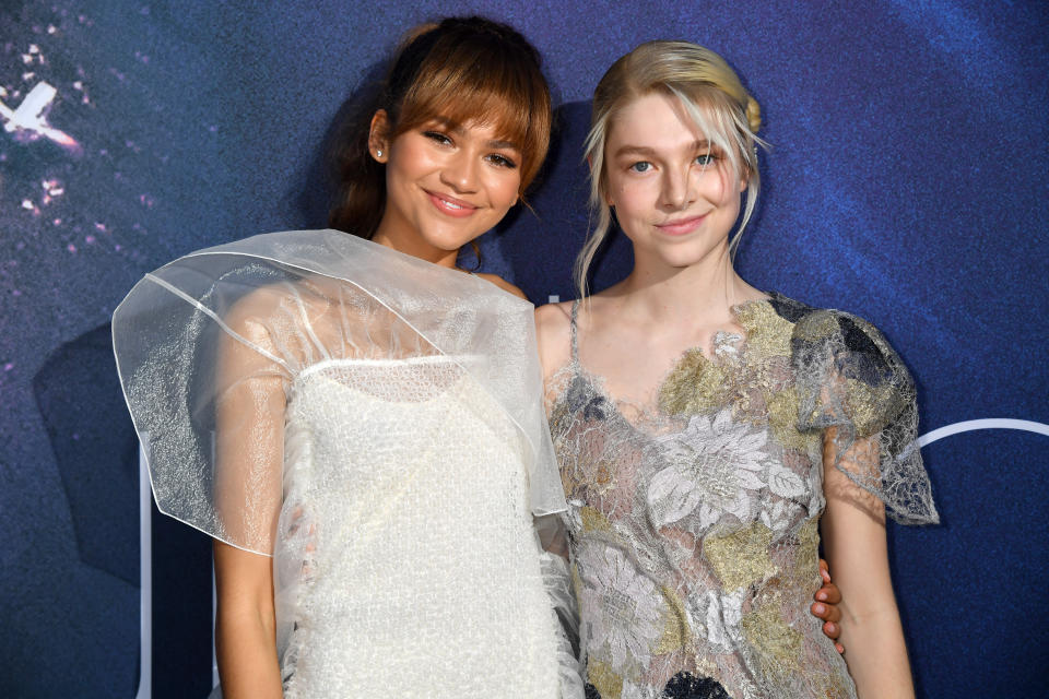 Closeup of Zendaya and Hunter Schafer