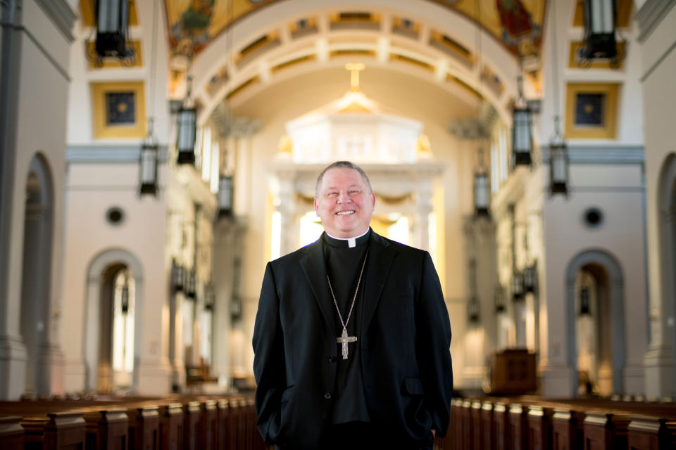 Richard Stika, bishop of the Diocese of Knoxville at Sacred Heart Cathedral in Knoxville, Tenn., on Feb. 8, 2019. (Calvin Mattheis / USA Today Network)