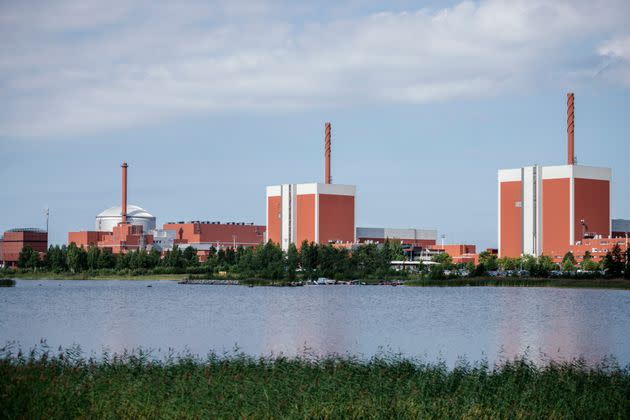 From left: New OL3 EPR (Unit 3, Olkiluoto-3), OL2 (Unit 2) and OL1 (Unit 1) nuclear reactors at thr Olkiluoto nuclear power plant in Olkiluoto, Eurajoki, Finland on 17 August 2017. (Photo by Antti Yrjonen/NurPhoto via Getty Images) (Photo: NurPhoto via Getty Images)