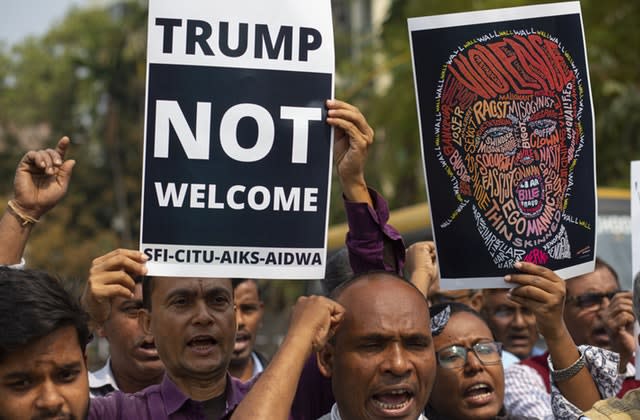 India Trump protest