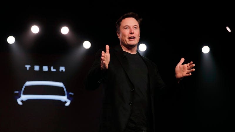 elon musk presents the tesla model y