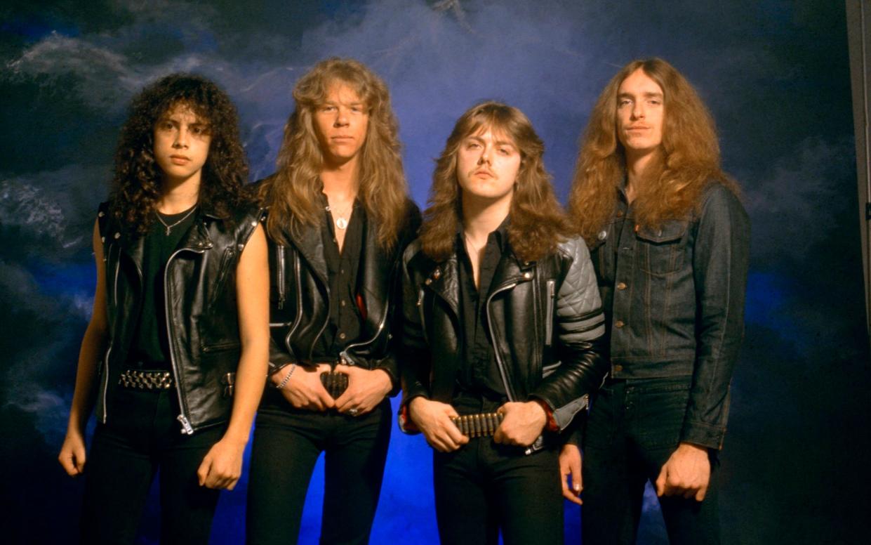 'They're dirty, noisy, obnoxious': (L-R) Kirk Hammett, James Hetfield, Lars Ulrich, Cliff Burton