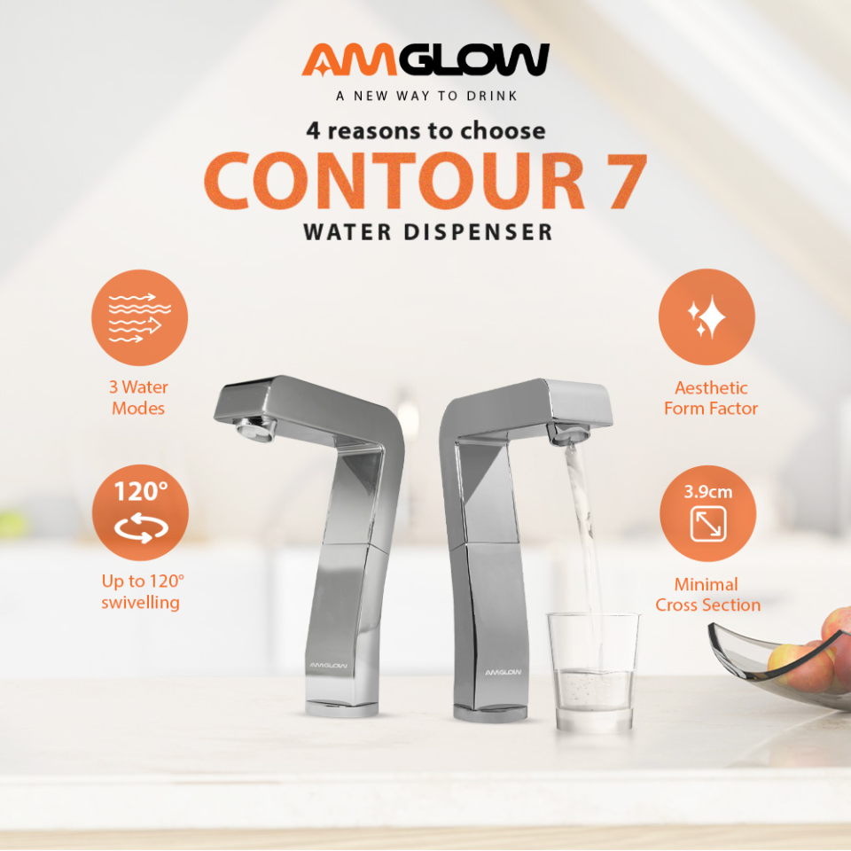 Cleaner Hydration & Purification with AmGlow’s Water Filtration System Contour 7. PHOTO: Amglow