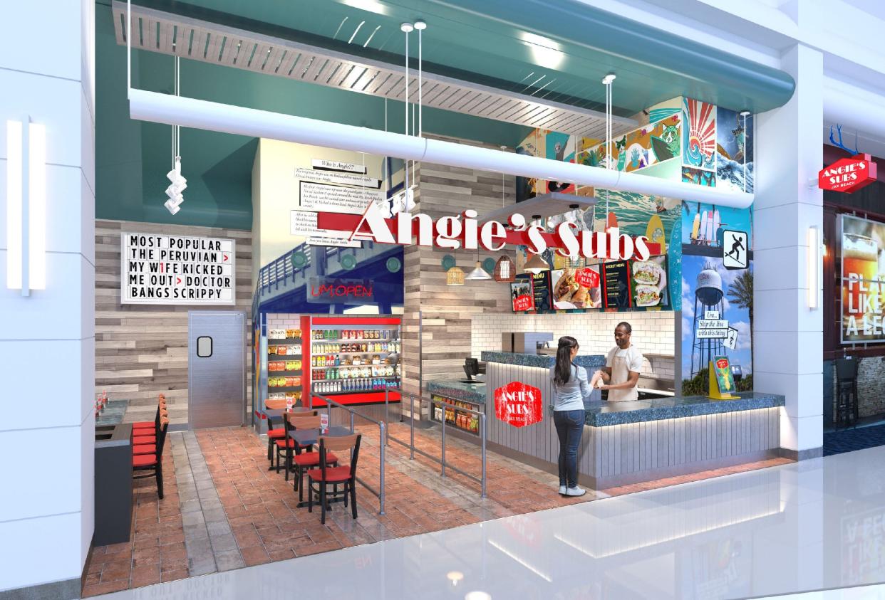 Jacksonville Beach sandwich shop favorite Angie's Subs will open in Concourse A at Jacksonville International Airport early next year.
