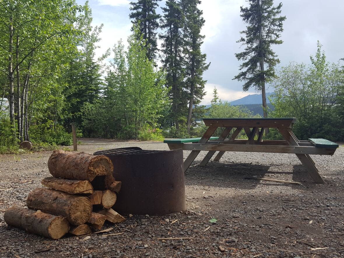 As of Friday afternoon, fires are only allowed in designated fire pits at road-accessible Yukon government and commercial campgrounds, until further notice. (Paul Tukker/CBC - image credit)