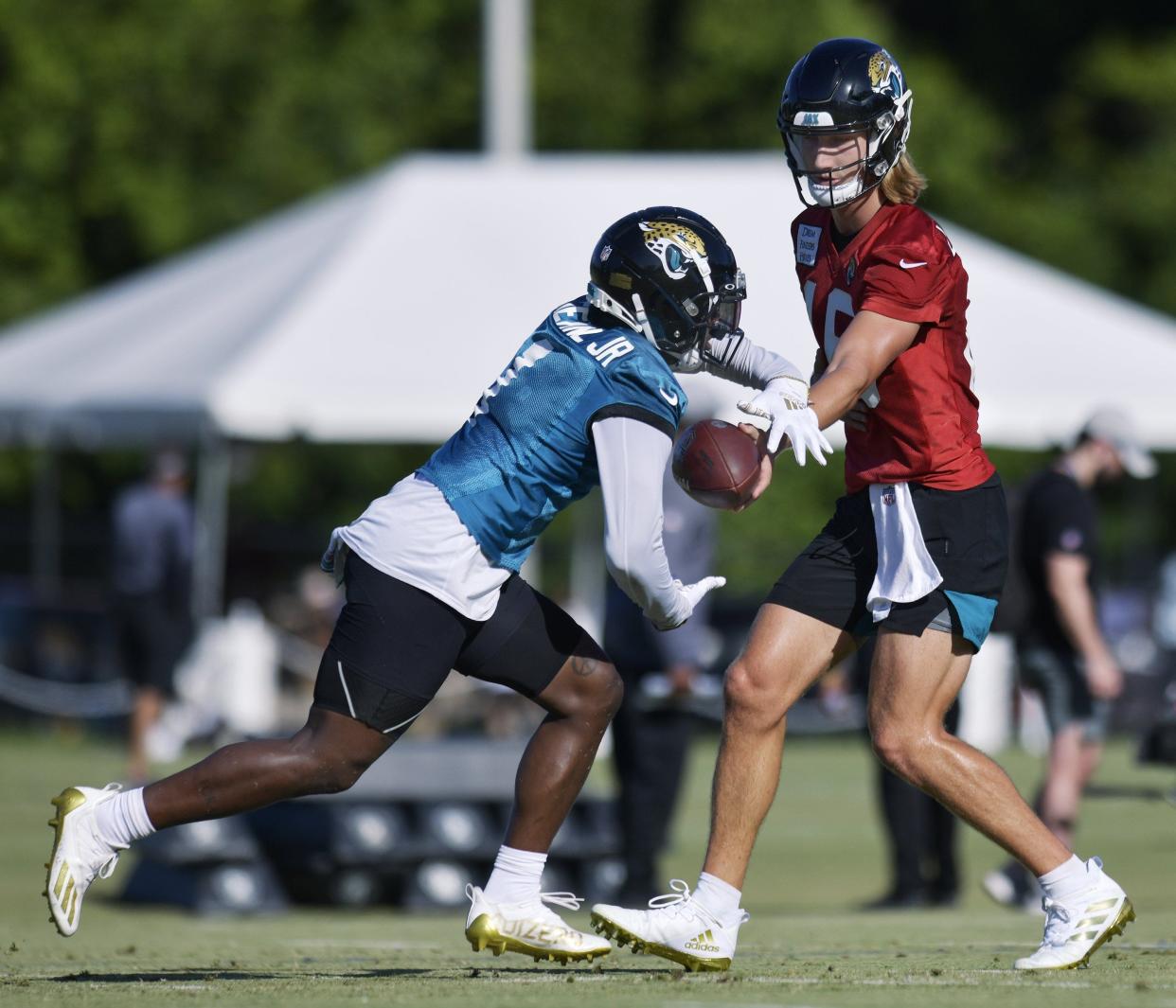 Jaguars quarterback Trevor Lawrence and running back Travis Etienne will start on Friday in a preseason game against Cleveland at 
TIAA Bank Field.