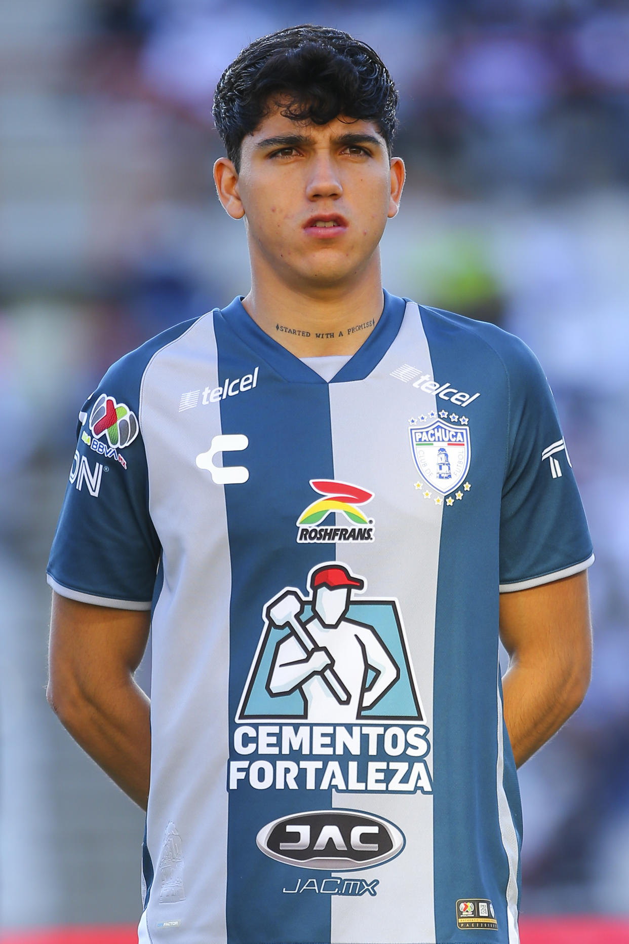 Kevin Alvarez previo al partido correspondiente a la Jornada 10 del Torneo Apertura 2022 entre Pachuca y León. Foto Archivo: Agustin Cuevas/Getty Images