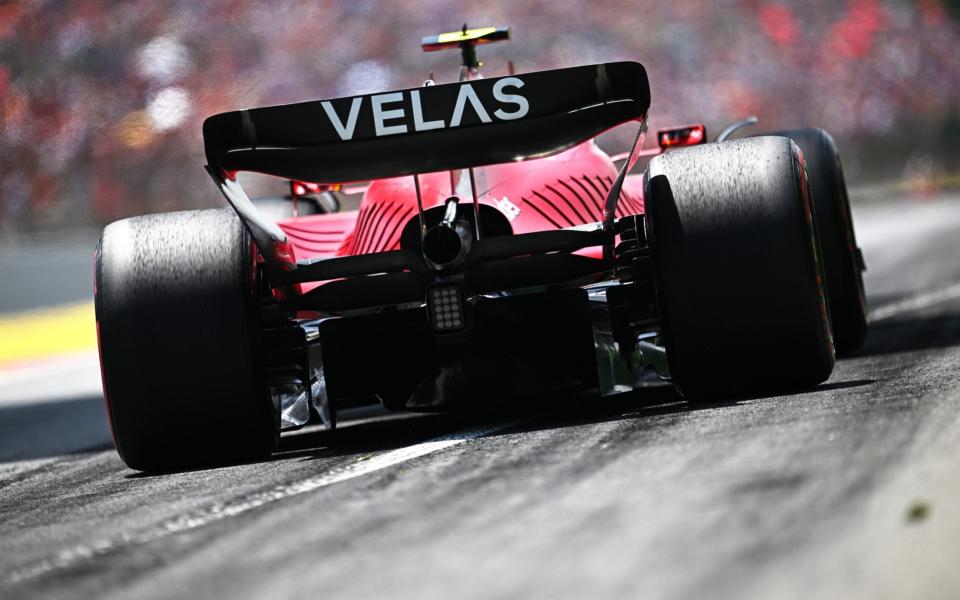 Carlos Sainz of Spain driving (55) the Ferrari F1-75 on track during practice ahead of the F1 Grand Prix of Spain at Circuit de Barcelona-Catalunya on May 21, 2022 in Barcelona, Spain - Clive Mason/Getty Images