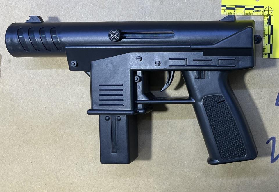 Officers recovered what appears to be a facsimile firearm that the teen allegedly had in his possession in the moments leading up an officer-involved shooting the Goodyear Heights neighborhood on April 1, 2024.