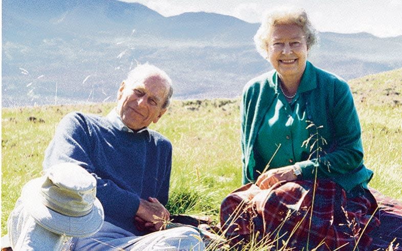 The Queen and the Duke of Edinburgh in Scotland, photographed by the Countess of Wessex in 2003 - PA