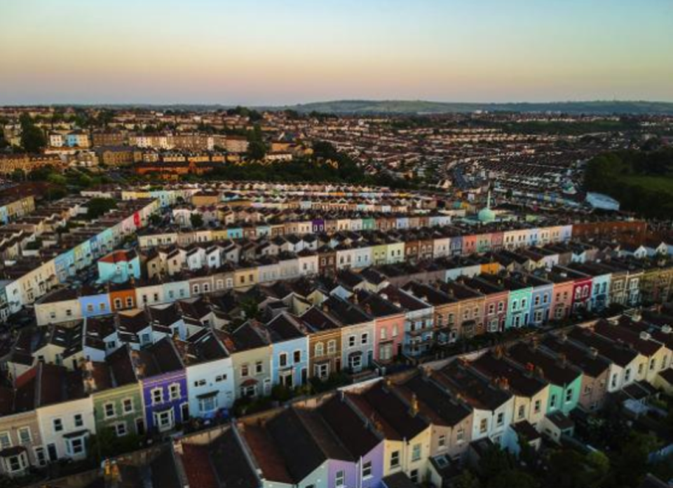 Cliftonwood, Bristol, North Somerset: Just outside the centre of Bristol is Cliftonwood, an up-market enclave where many of the houses are painted in bright colours. (Visit Britain)