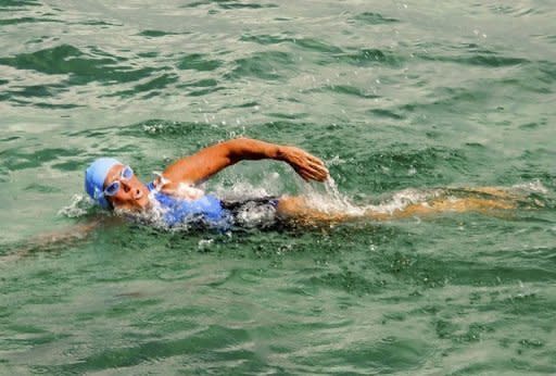 Veteran US endurance swimmer Diana Nyad braves the treacherous waters of the Florida Straits on August 18 in her fourth attempt to swim from Cuba to Florida without a shark cage