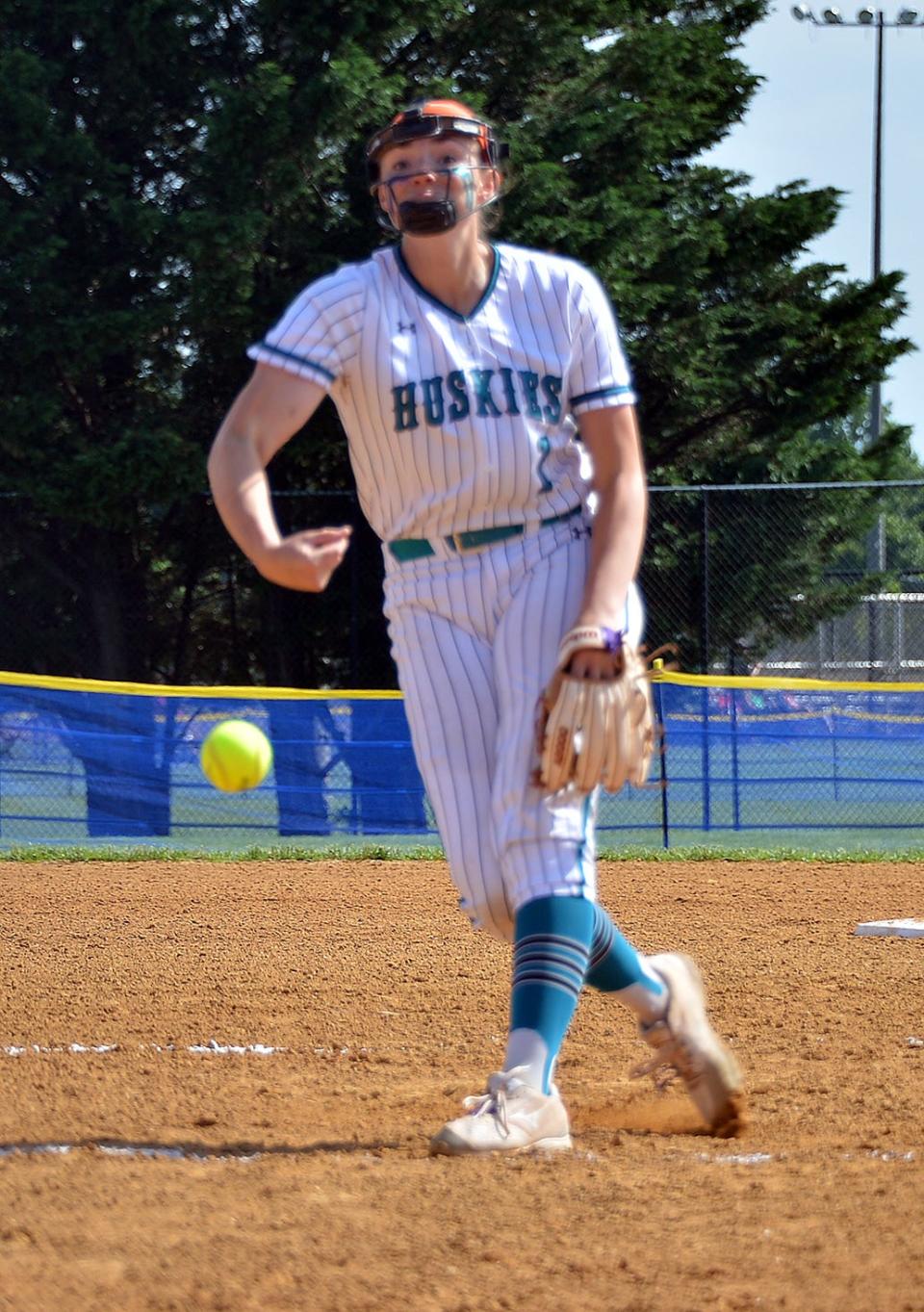 Patterson Mill senior Madison Knight pitched a five-hitter with 12 strikeouts in a 9-1 victory over Boonsboro in the Class 1A state semifinals Wednesday at the Bachman Sports Complex in Glen Burnie.