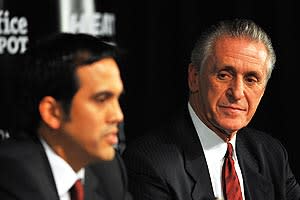 Heat coach Erik Spoelstra will be under pressure to win with president Pat Riley always a possibility to return to the bench