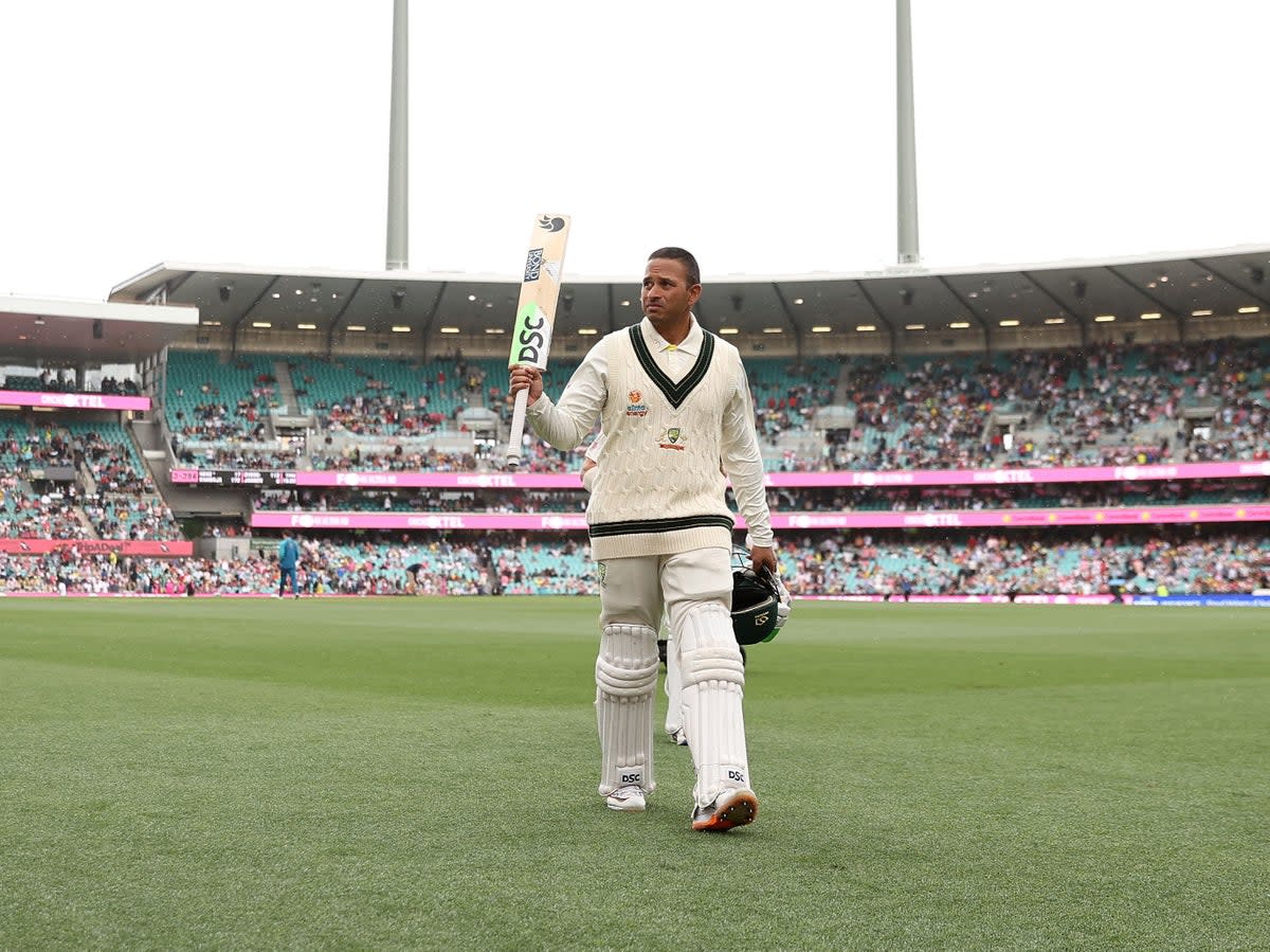 Opener Khawaja ended the day a career-high 195 not out (Getty Images)